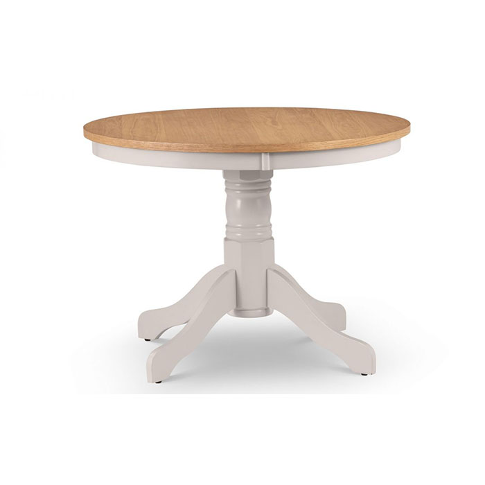 Davenport Round Pedestal Table Elephant Grey - Click Image to Close